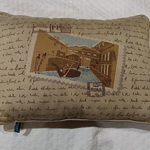Singapore postage stamp pillow 